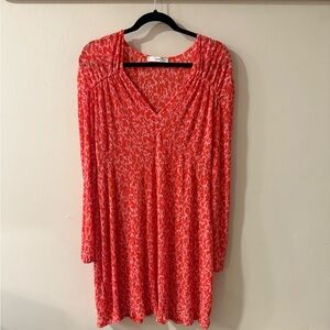 Mango Pink Ruched Long Sleeve Tunic